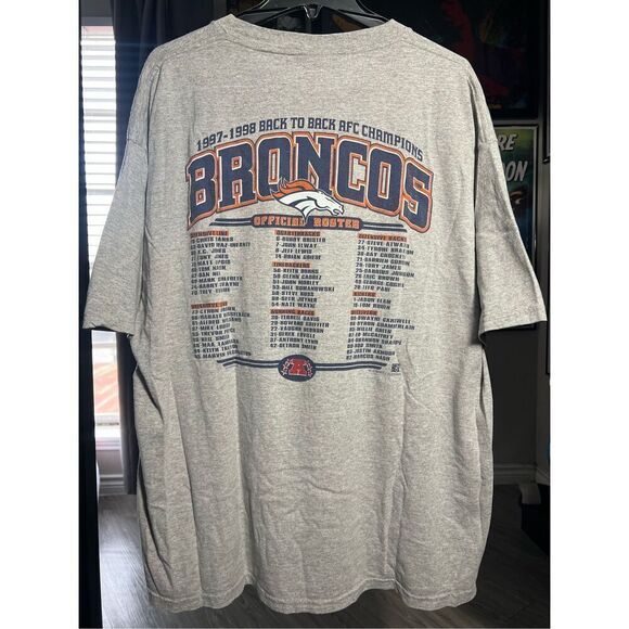 Vintage 90s Denver Broncos AFC Champions Tee - Picture 3 of 5